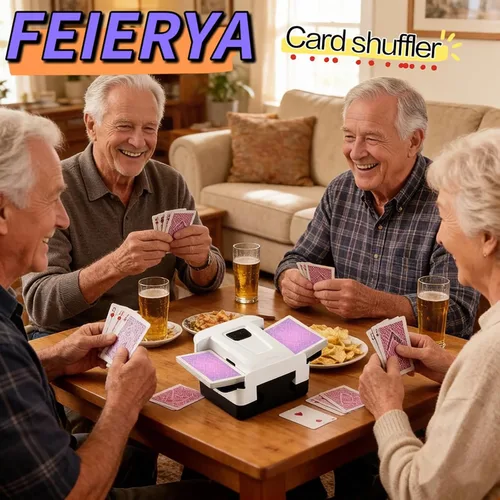 Vista 2 de FEIERYA Barajador automático de tarjetas 2 baraja con USB recargable