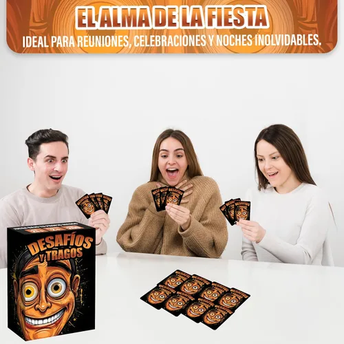 Vista 7 de Desafíos y Tragos – Juego de cartas para adultos Juegos de mesa en español con Alcohol Juego de beber para Fiestas, Bachelorette, parejas