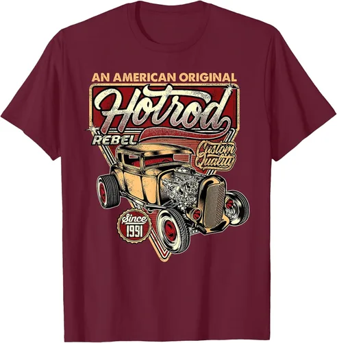 Vista 7 de Camiseta vintage Hot Rod Speed and Power para hombre Asphalt Grey
