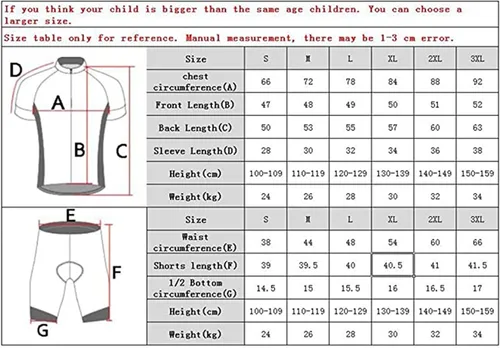 Vista 3 de Conjunto de camiseta de ciclismo para niños, camiseta de manga corta para niños y niñas, camisetas de dibujos animados de secado rápido S-XXL