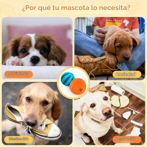 Vista 3 de HIPPIH Paquete de 2 rompecabezas para perros, juguetes interactivos para dispensar golosinas, juguetes duraderos para cachorros para dentición
