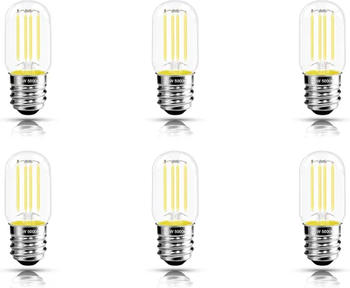 Vista 25 de Bombilla LED E26 de 7.3 pulgadas, 6 W, regulable, bombillas Edison blancas suaves de 2700 K, 800 lm, igual a 80 W, tubular T10 T9, bombilla larga