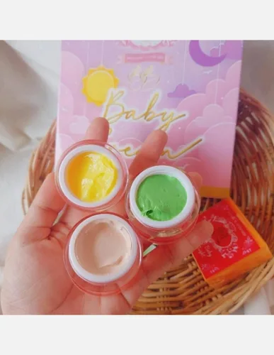 Vista 3 de BB Baby Cream - Set de cuidado facial 4 en 1 (3 cremas + 1 jabón) - Hidratante y brillante para adultos, 3.53 oz