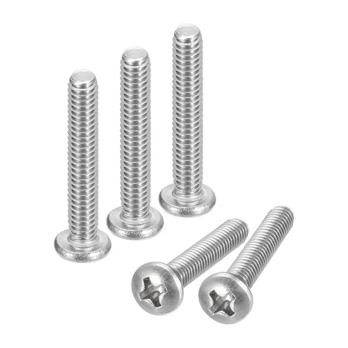 Vista 28 de uxcell Tornillos de máquina de cabeza redonda de 1/4-20x1, tornillo de acero inoxidable 304 18-8, accionamiento Phillips, totalmente roscado