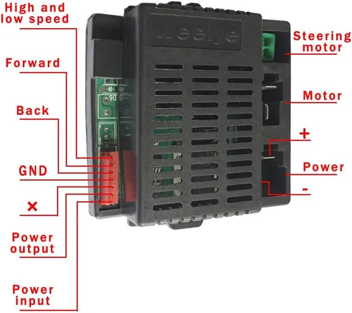 Vista 5 de Weelye RX23 RX18 RX43 2.4G Caja de control de receptor Bluetooth de 12 voltios, controlador de velocidad, kit de conversión de placa de circuito