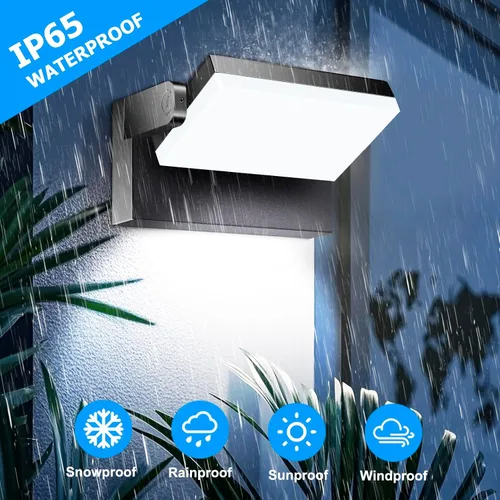 Vista 8 de luces al aire libre de la pared de 40W LED, luz de inundación giratoria del panel 360°, 5000K