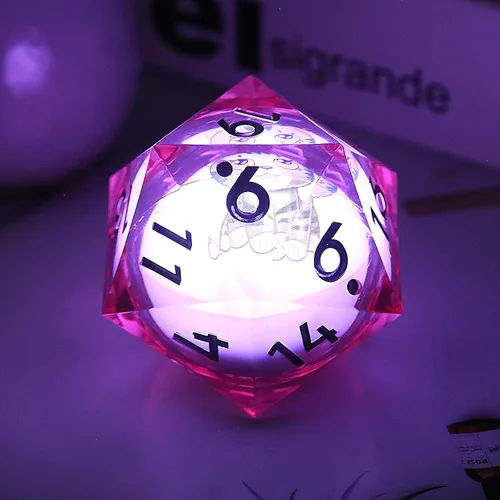 Vista 9 de DNDND - Dados D20 de 1.299 in, 1.31 pulgadas, ojo de dragón líquido, 20 dados con hermosa caja de regalo para Calabozos y Dragones (azul)