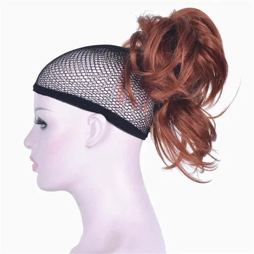 Vista 10 de Aimole Peluca de cabello sintético con clip y clip ajustable, extensiones cortas de cabello sintético (12TT26)