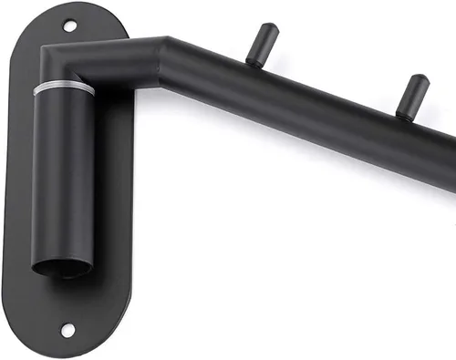 Vista 7 de Sumnacon Perchero de acero inoxidable para colgar ropa, 2 piezas, gancho para ropa con brazo oscilante, organizador de almacenamiento de bata Negro