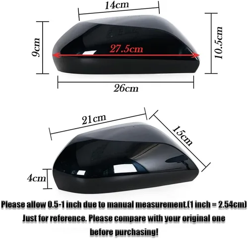 Vista 4 de Para Toyota Camry V70 8º 2018-2021 Tapa de Espejo Retrovisor Cubierta Carcasa Lateral Izquierda Negra