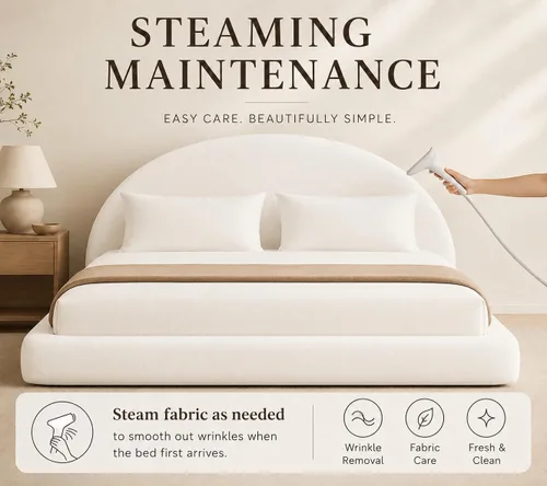 Vista 4 de Cama redonda – Funda lavable con cremallera – Espuma suave tapizada de lino – Modular minimalista moderno – Media luna – Se vende por separado