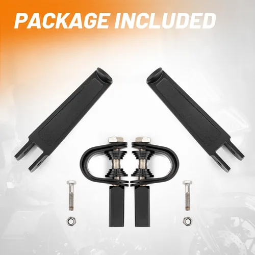 Vista 8 de Oumurs Estriberas abrazadera U compatible con 1 pulgada - 1.25 pulgadas 1 1/4 pulgadas protector de motor U-Clamp Estriberas compatibles con Harley
