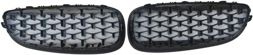 Vista 3 de Un par de diamantes estilo coche parachoques delantero riñón parrilla parrilla para BMW Z4 E89 2009-2016 auto accesorios coche styling decoración