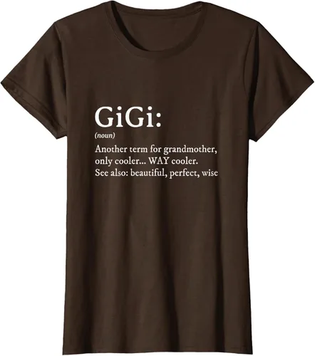 Vista 24 de Gigi Definition - Camiseta de regalo para abuela, cumpleaños y abuela, Negro