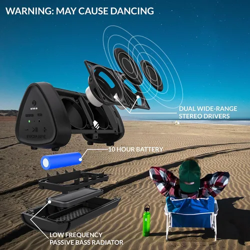 Vista 5 de Tech-Life Mini altavoz Bluetooth inalámbrico portátil pequeño con alto volumen para actividades al aire libre - Altavoz Bluetooth impermeable
