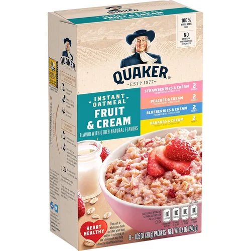Vista 17 de Quaker Avena instantánea, proteína de azúcar morena de arce, 0.35 onzas de proteína, 12.6 onzas, paquete de 6