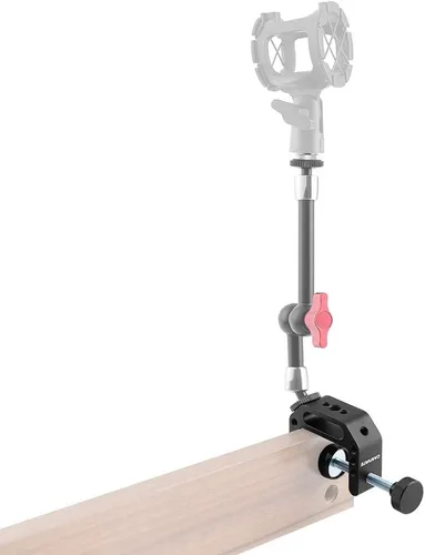 Vista 6 de CAMVATE Abrazadera C de aluminio con enchufe hembra de 1/4"-20 y 3/8"-16 para mesas de montaje en escritorio (2 piezas) - 2541