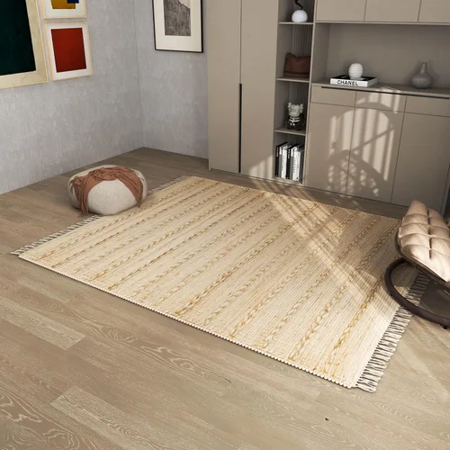 Vista 13 de Eco Crave Alfombra de pasillo de yute de 2,6 x 8 pies – Alfombra de diseño geométrico 100% natural de yute trenzada a mano, alfombra de acento