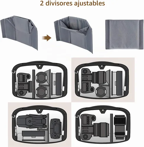 Vista 4 de BAGSMART Bolsa de lona para cámara, resistente al agua antirrobo para Negro