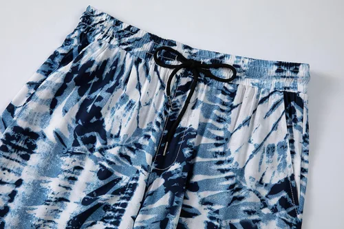 Vista 6 de Atwfo Camisas hawaianas casuales con botones y manga corta para hombre, pantalones cortos estampados de verano, playa, tropicales, hawaianos, trajes