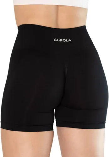 Vista 2 de AUROLA Intensify Shorts Women's Athletic Seamless High Waisted Running Gym Fitness Yoga Workout Short
