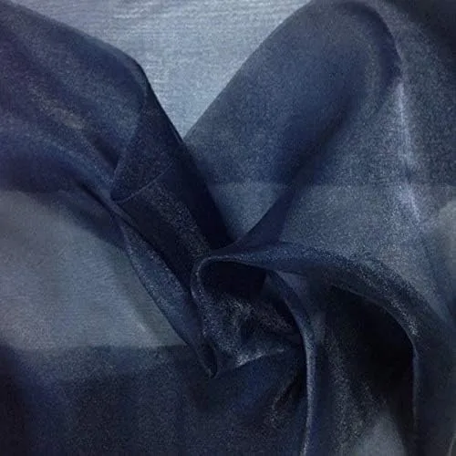 Vista 12 de Valentina Textile Inc, Tela de organza transparente brillante para moda, manualidades, decoración, 60 pulgadas de ancho (1 yarda, aguamarina)