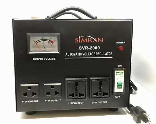 Vista 5 de Simran Transformador de voltaje Convertidor de potencia Regulador Estabilizador Convertidor de potencia Negro (SVR-1000)