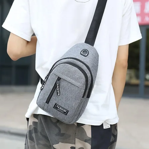 Vista 4 de Gecau Bolso bandolera multiusos - Bolso cruzado en el pecho - Mochila deportiva de senderismo - Mochila casual para hombres y mujeres