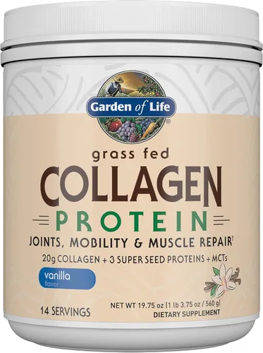 Vista 8 de Garden of Life Polvo de proteína de colágeno alimentado con hierba, chocolate, 14 porciones, polvo para reparación muscular de movilidad articular