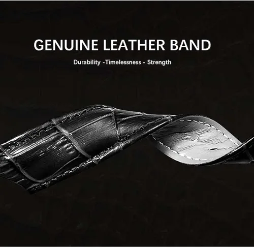 Vista 5 de LOBINNI Reloj automático mecánico de fase lunar para hombre, impermeable, vestido de pulsera de lujo de moda para hombre