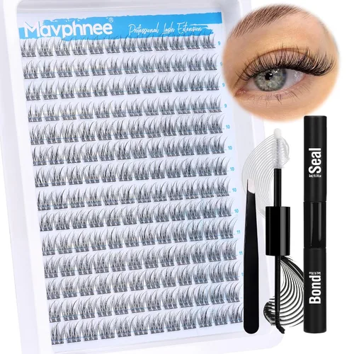 Vista 27 de Extensiones de pestañas en racimo naturales DIY, extensiones de pestañas en racimo con curva C, extensiones de pestañas en racimo para ojo de gato