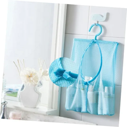 Vista 5 de DOITOOL Bolsa de malla para ropa sucia, 2 unidades, cestas de malla para lavandería, clips de malla para ropa, bolsa de malla con colgador, pinza