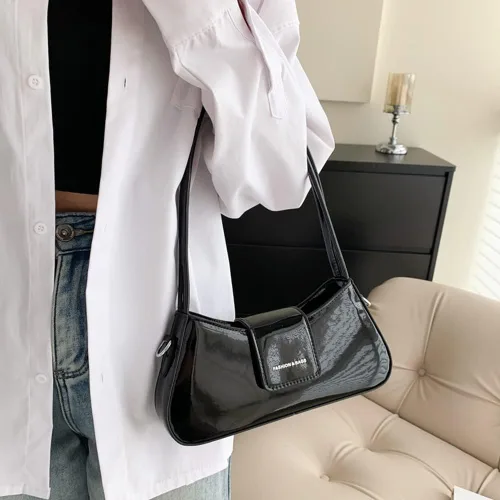 Vista 2 de Bolso de noche para mujer, bolso de mano Y2k, plateado brillante, bolso de mano, bolso de fiesta, lindo bolso metálico