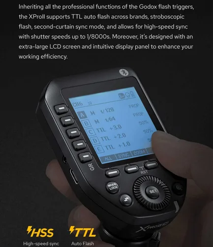 Vista 2 de Godox Disparador de flash inalámbrico XProII-S TTL para cámara Sony, disparador remoto Bluetooth Control by Smartphone or Tablet APP,2.4G, 1/8000s