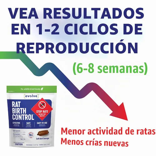 Vista 5 de Evolve Salchichas de cebo blando para control de nacimiento de ratas – 3 libras Control de población de ratas científicamente probado No es un