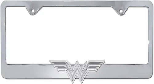 Vista 10 de Elektroplate - Placa de matrícula con licencia oficial DC Comics Mujer Maravilla Negra, completamente de metal, tamaño estándar, superhéroe, marco