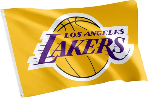 Vista 7 de Desert Cactus Bandera de los Lakers de Los Ángeles Los Angeles Lakers NBA National Basketball Association 100% poliéster para interiores