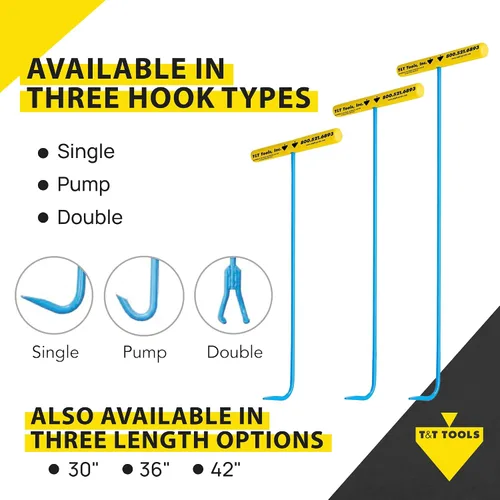 Vista 4 de Handy Hook - Estándar - Extremo de gancho individual (1 paquete - 30 pulgadas gancho práctico - extremo de gancho individual) Solid Steel