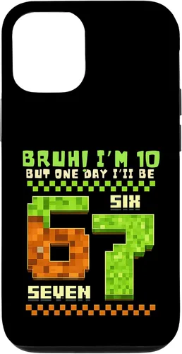 Vista 28 de Bruh I'm 10 But One-Day I'll Be 67 Retro 10th Birthday Kids Case for iPhone 17
