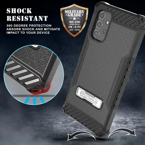 Vista 3 de Tri-Shield Phone Case with Kickstand Compatible with Samsung Galaxy A04S & A04, M13 5G, A13 4G & 5G, A32 5G Military Grade Drop Tested Rugged High