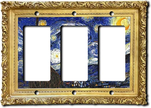 Vista 10 de Cubierta eléctrica acrílica decorativa de pintura de noche estrellada - Doble salida