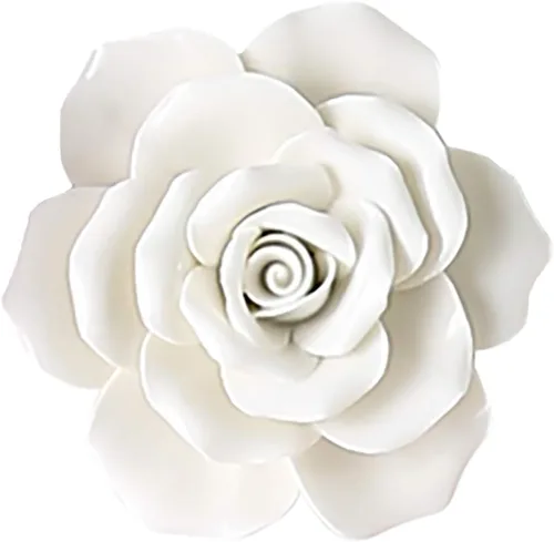 Vista 7 de Decoración de pared de flores de cerámica con rosas artificiales 3D, arte de pared para sala de estar, hogar, pasillo, dormitorio, cocina, granja