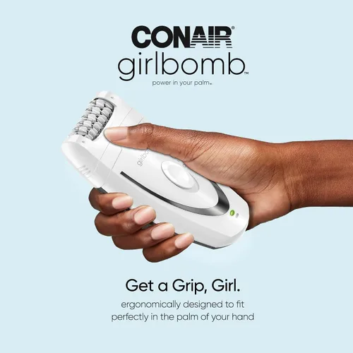 Vista 5 de Conair GIRLBOMB Depiladora con rodillo de hielo para piel lisa y suave, dispositivo de depilación, depiladora para mujeres, afeitadora y recortadora