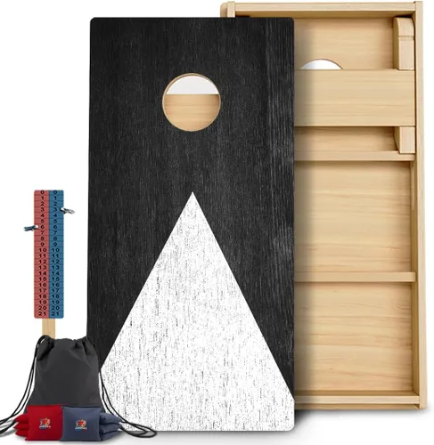 Vista 35 de CornholeGamesUSA Pro - Juego de tablas de Cornhole Fabricado en Estados Unidos Abedul báltico 3/4 Sin rebote Patas triples gruesas Dos