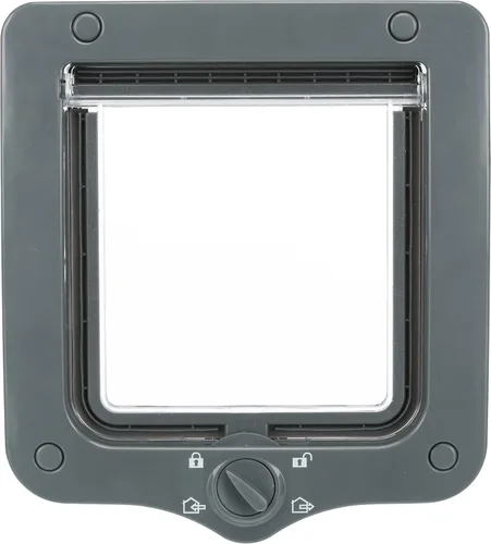 Vista 3 de Trixie Solapa para gato impermeable y silenciosa 'Puerta de 4 vías con túnel' - Dimensiones totales: 20 × 8.7 in - Tamaño de la solapa: 14 × 6.1 in