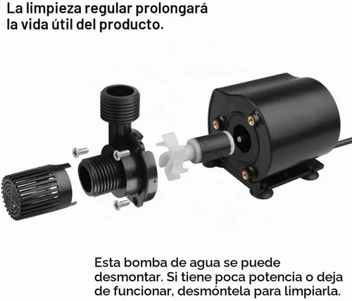 Vista 4 de DC 12V Bomba de agua sumergible para acuario, estanque, fuente
