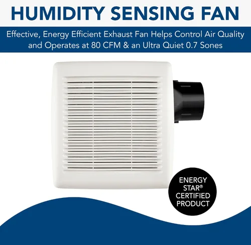 Vista 2 de Broan Flex™ Series 80 CFM 0.7 Sones Ventilador de ventilación con detección de humedad Energy Star®