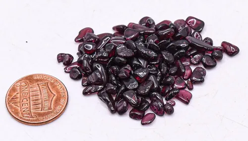 Vista 3 de HQRP 3.53 oz (3.5 onzas) de granate, rojo oscuro, piropo almandino, piedras pequeñas pulidas, piedras naturales pulidas de calidad, piedras