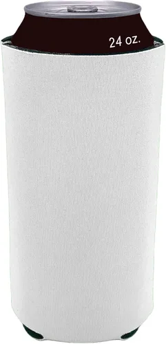 Vista 19 de Espuma en blanco plegable de 24 oz. Can Coolie (variedad, paquete de 6)