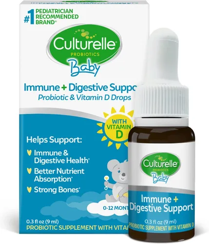 Vista 2 de Culturelle Probióticos para bebés y niños con vitamina D, apoyo digestivo e inmunológico para bebés, recién nacidos y niños